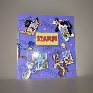 Official Looney Tunes 2000 Stamp Collection Book Binder Folder Kids